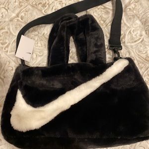 Faux Fur Nike Bag. Brand New. Never used. Tags still attached.